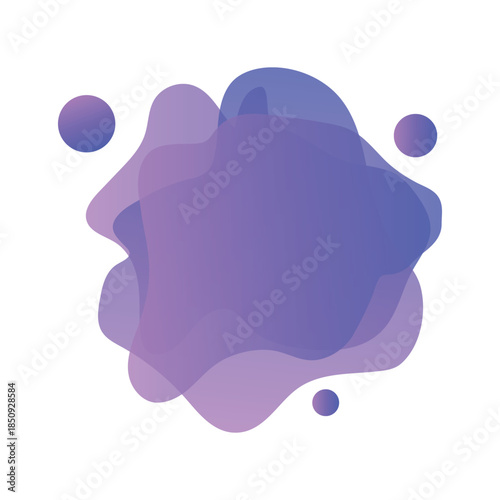 Fluid Gradient Abstract Blob Shape Background.