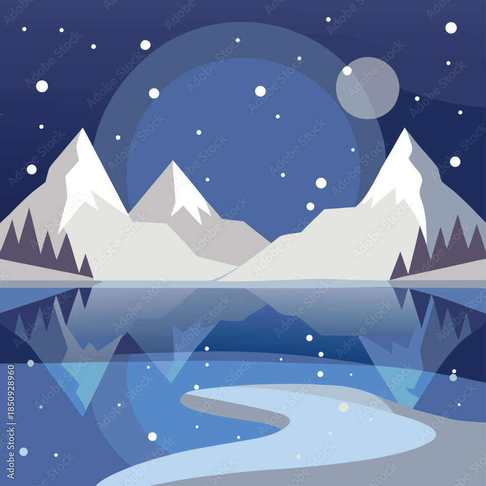 Fototapeta premium snow-dust-reflection.eps