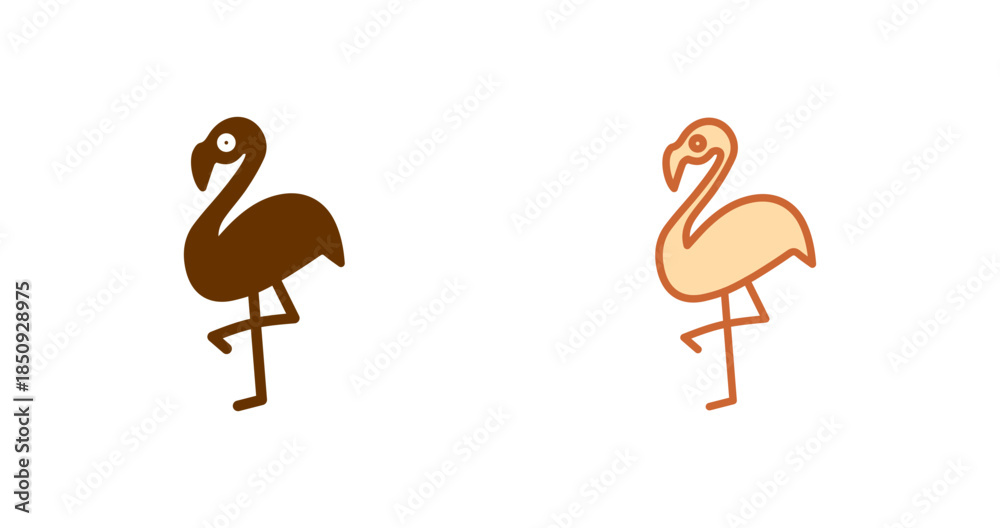Obraz premium Flamingo Vector Icon