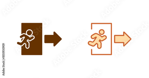 Evacuation Route Vector Icon