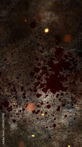 Wallpaper Mural Bloodstained Concrete Illuminated By Fiery Embers, Gritty Industrial Background With Blood Splatters And Flickering Sparks Torontodigital.ca