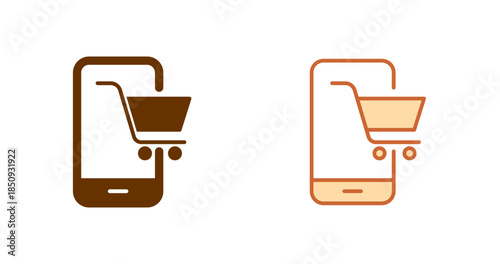 Mobile Shopping Vector Icon