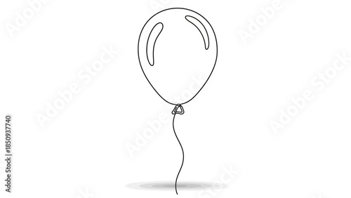 Minimalist Line Art Drawing of Human Ear on White Background