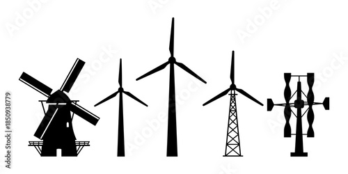 Wind power evolution from traditional windmill to modern turbines