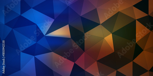 Abstract blue background. Geometric triangle background. Hexagon pattern. eps10
