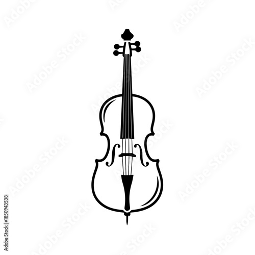 Silhouette of a violin