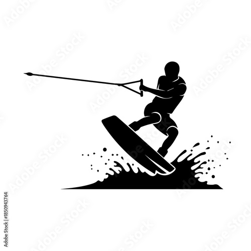 Water skier in motion