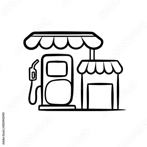 Gas station with convenience store