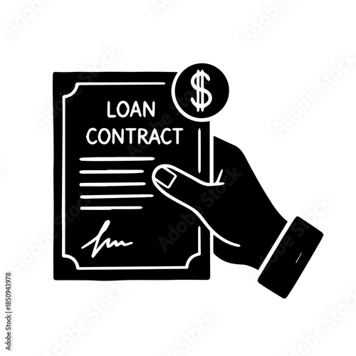 Signing a loan contract