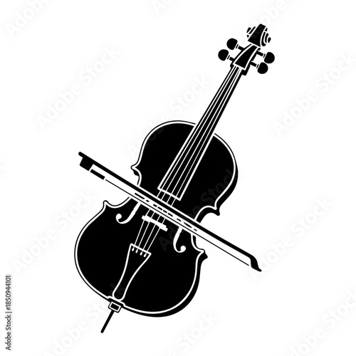 Silhouette of a violin