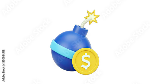 Bomb Exploding Money Concept - Financial Crisis