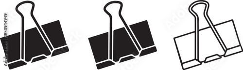 Binder clips in various states