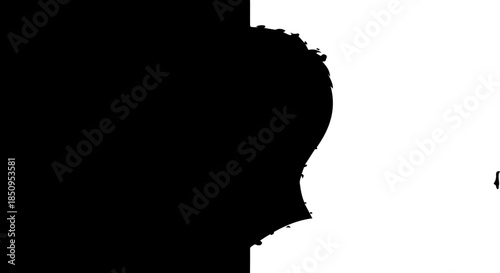 Elegant silhouette portrait conveying mystery and strength, perfect for branding, design, or artistic projects with a timeless, sophisticated feel