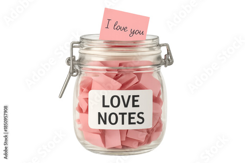 Love notes jar with i love you message
