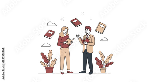 professional colleagues engaged in a discussion exchanging ideas in a modern workspace setting