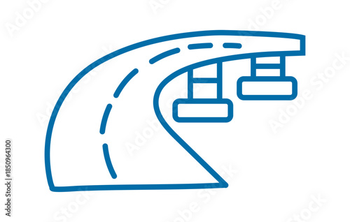 flyover vector line icon 