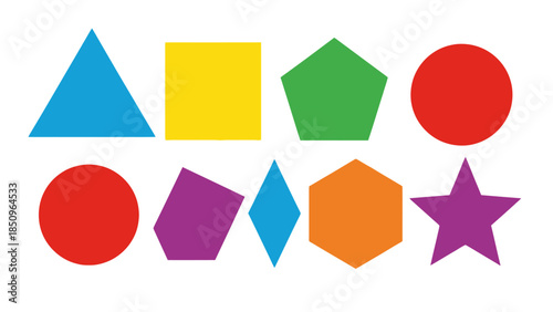 Colorful geometric shapes, perfect for educational content or playful designs for children Free Download Colorful geometric shapes, perfect for educational content or playful designs for children - GFXLoad