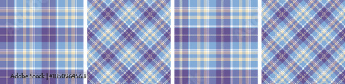 plaid and tartan pattern set.checkered fabric texture background.