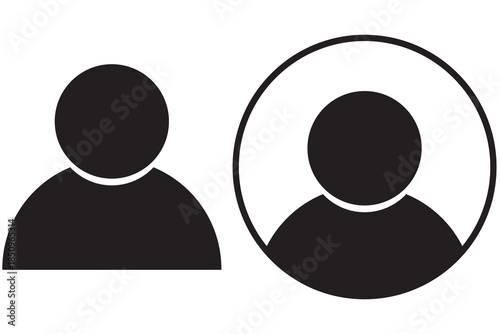 user icon set person profile contact people group team outline stroke social member partnership teamwork business human sign symbol web buttons flat vector illustration
