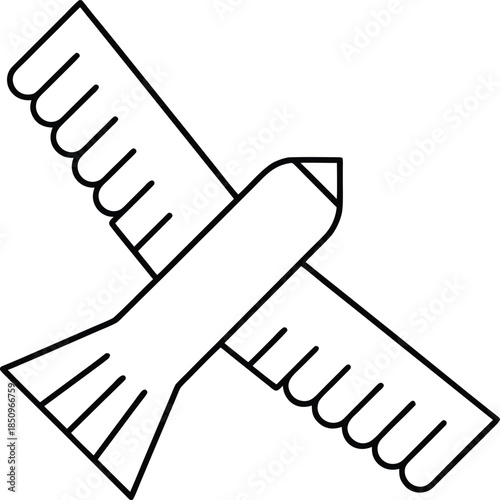 Eagle Flying Line Art