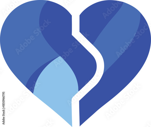 Broken heart symbol representing sadness and separation