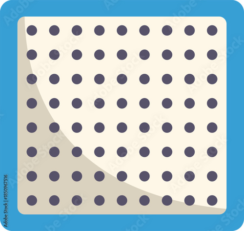 Orthopedic mattress topper with dotted surface providing pressure point relief and enhancing sleeping posture