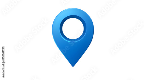 Free Download 3D Blue Location Pin Icon - GFXLoad