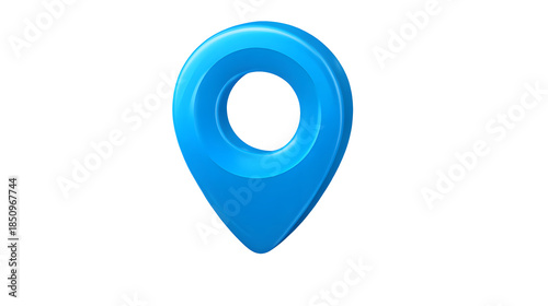 Free Download Glossy blue location pin icon - GFXLoad
