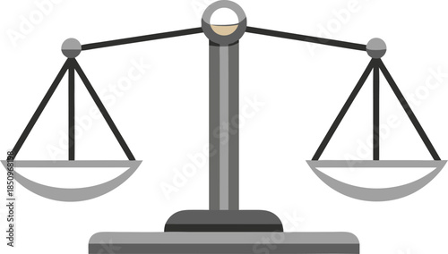 Illustration of a classic balance scale on a white background