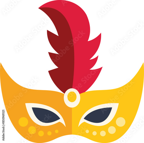Carnival mask with feathers celebrating mardi gras, new orleans, louisiana