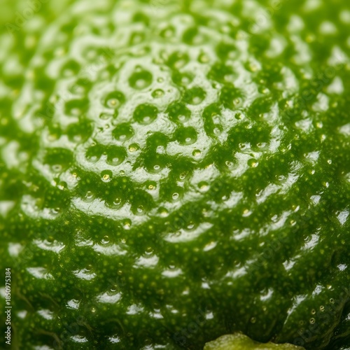 Intricate surface details of a lime skin, a refreshing close-up view