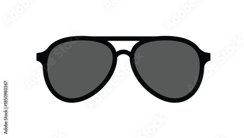 Classic Aviator Sunglasses with Black Frame and Dark Lenses.