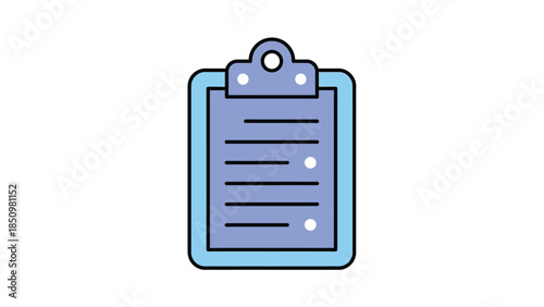 Clipboard with Checklist and Bullet Points Icon.