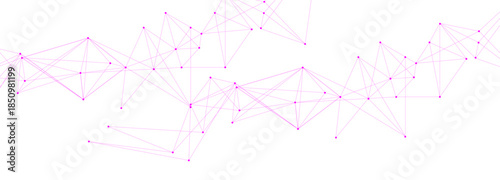 Abstract tech network connection dots. Digital technology and big data analysis background. White background with plexus lines. Geometric background with abstract abstract lines background