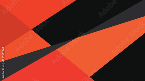 A red and black vector backdrop features a grunge texture and colorful geometric lines to create a retro paper pattern design for a web banner or wallpaper illustration
