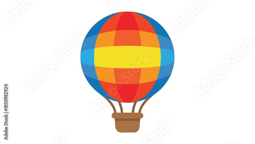 Colorful Hot Air Balloon Ready for Adventure.
