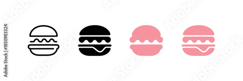 Vector Macaron Icons Set in Minimal Line and Solid Styles