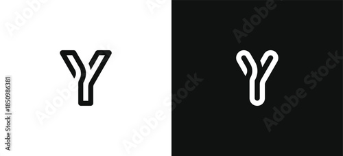 initial Letter Y monogram logo design vector illustration template