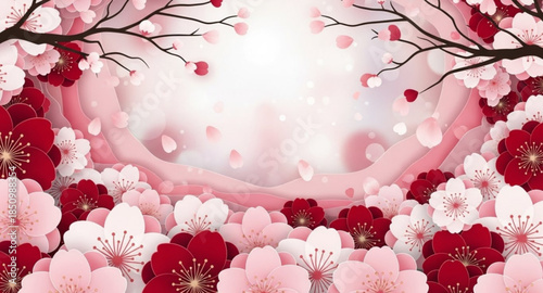 pink cherry blossom background