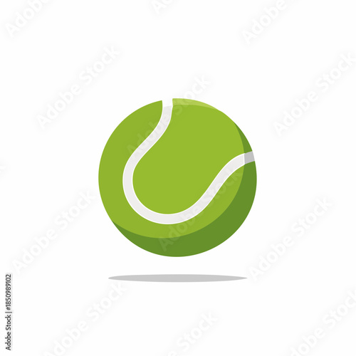 Wallpaper Mural Green Tennis Ball Vector Illustration. Isolated Design Element for Sports Advertising and Team Branding Graphics. Torontodigital.ca