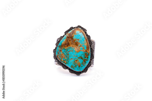 High end quality Native American silver and turquoise bracelets, also called cuffs.
