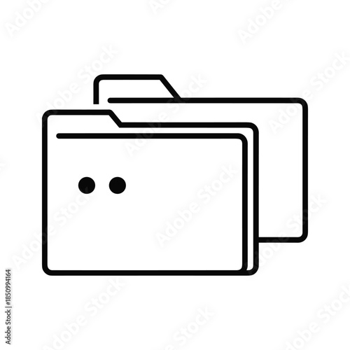 Two folders icon simple illustration