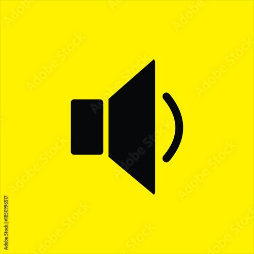 Black low volume icon yellow