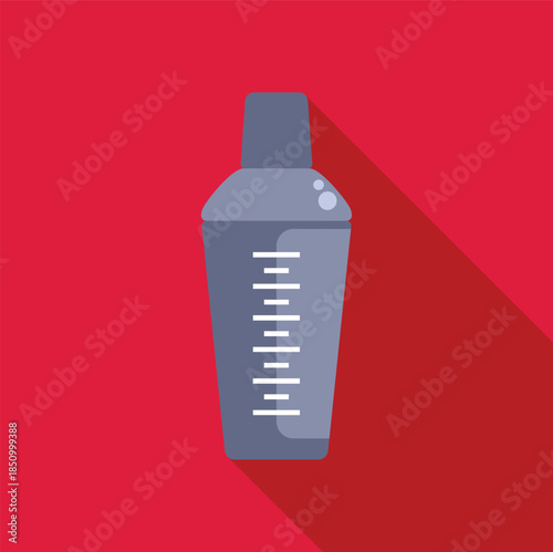 Metal cocktail shaker with measurement marks, essential tool for bartenders crafting delicious mixed drinks