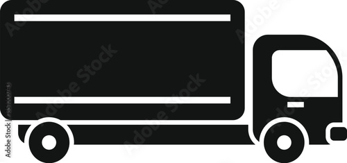 Side view of a delivery truck, representing efficient cargo transportation and logistics