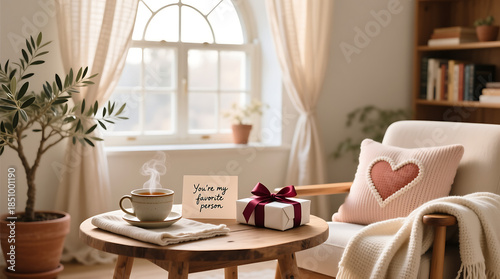 Modern luxury home interior design features a wooden dining table and chairs set in an open living room with elegant furniture and natural light through a large window