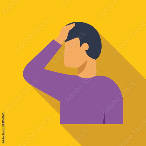 Man feeling pain or discomfort in his head, struggling with a headache