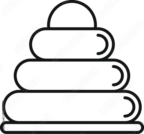 Stacking rings toy fostering fine motor skills, hand eye coordination, and problem solving abilities in young children through playful learning