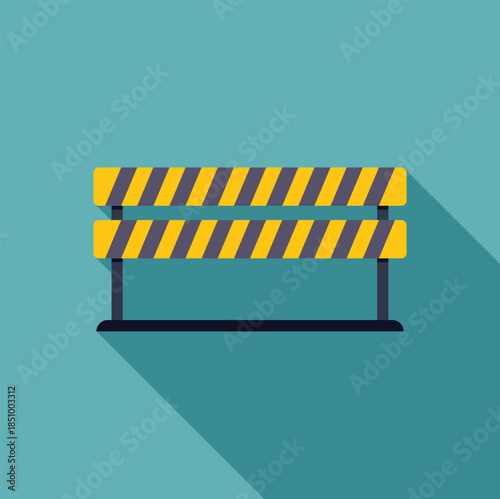 Striped barrier blocking access, indicating restricted area or ongoing construction