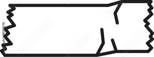 Simple black and white open sachet icon representing single dose packaging for medicine, condiments, or other products